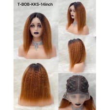 Kinky straight T lace wig 